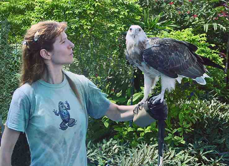 ALT =[“Dr. Jolie Bookspan: Dr. Bookspan and eagle friend”]