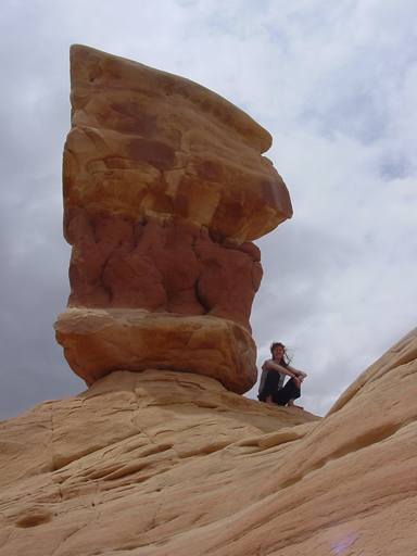 ALT =[“Dr. Jolie Bookspan: Dr. Bookspan barefoot climbing”]